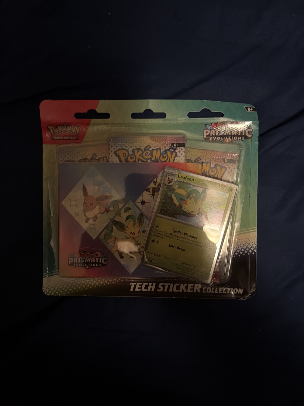 Pokemon Prismatic Evolutions Tech Sticker Collection - Leafeon Edition